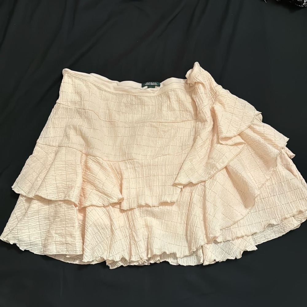 Wild fable ivory ruffle skirt